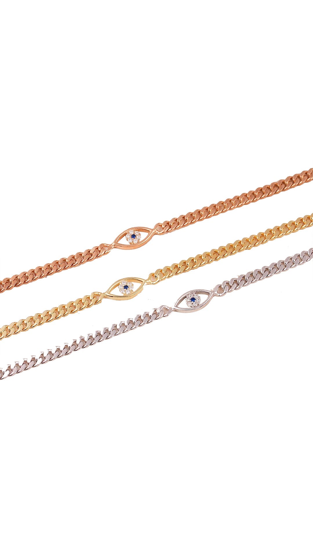925 Sterling Silver Evil Eye Bracelet