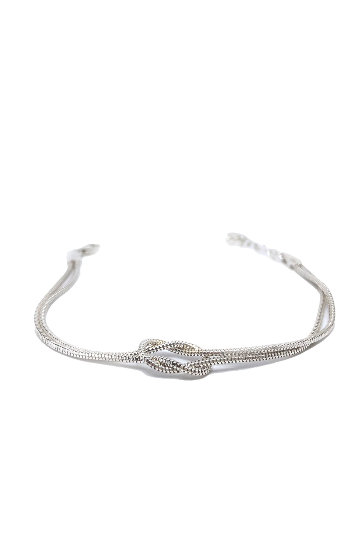 Love Knot Silver-Plated Bracelet