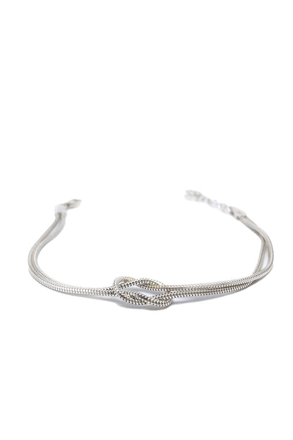 Love Knot Silver-Plated Bracelet